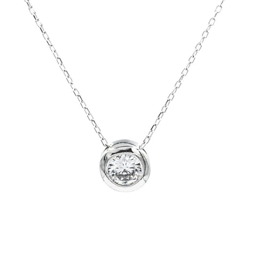 Collier en argent sterling en pierre unique 925