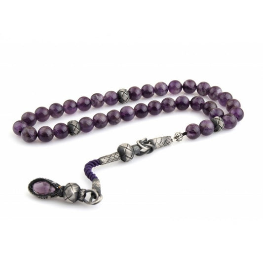 Amethyst Stone 1000 Setting Kazaz Tassel Rosary