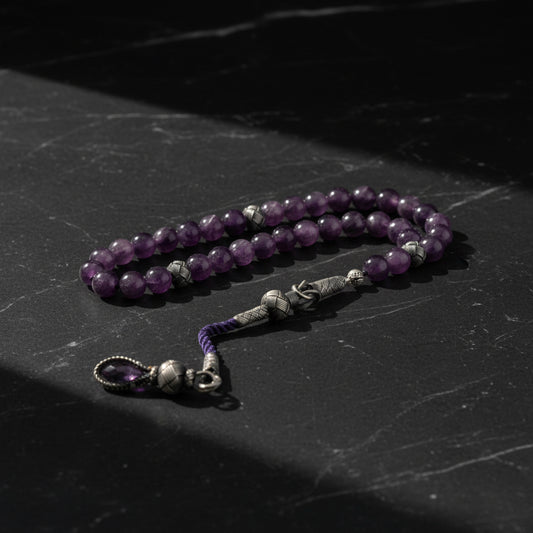Amethyst Stone 1000 Setting Kazaz Tassel Rosary