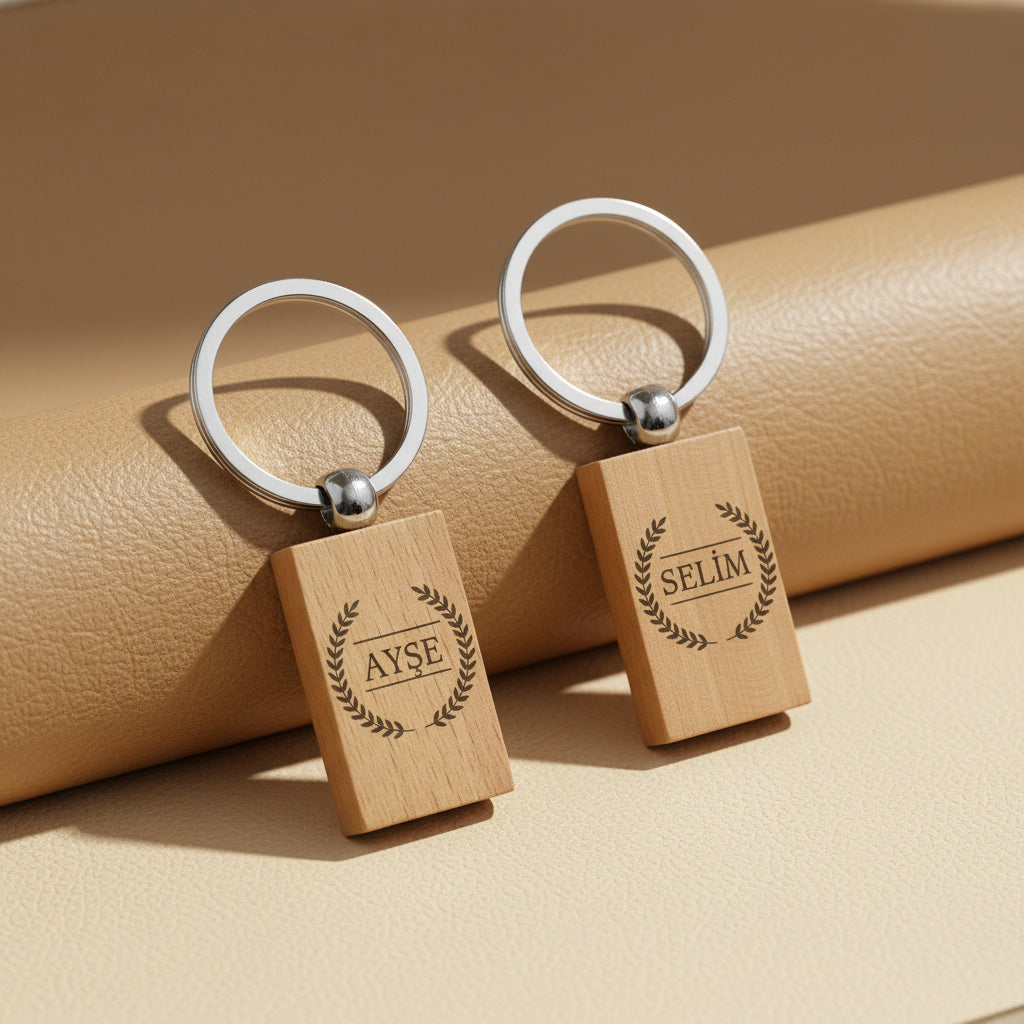 Çiftlere Özel İsimli Anahtarlık