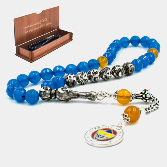 Agate stone isim Fenerbahce fan rosary