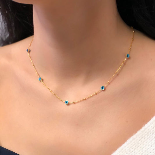 Nazar Ketten Armband Set | Blue Aura