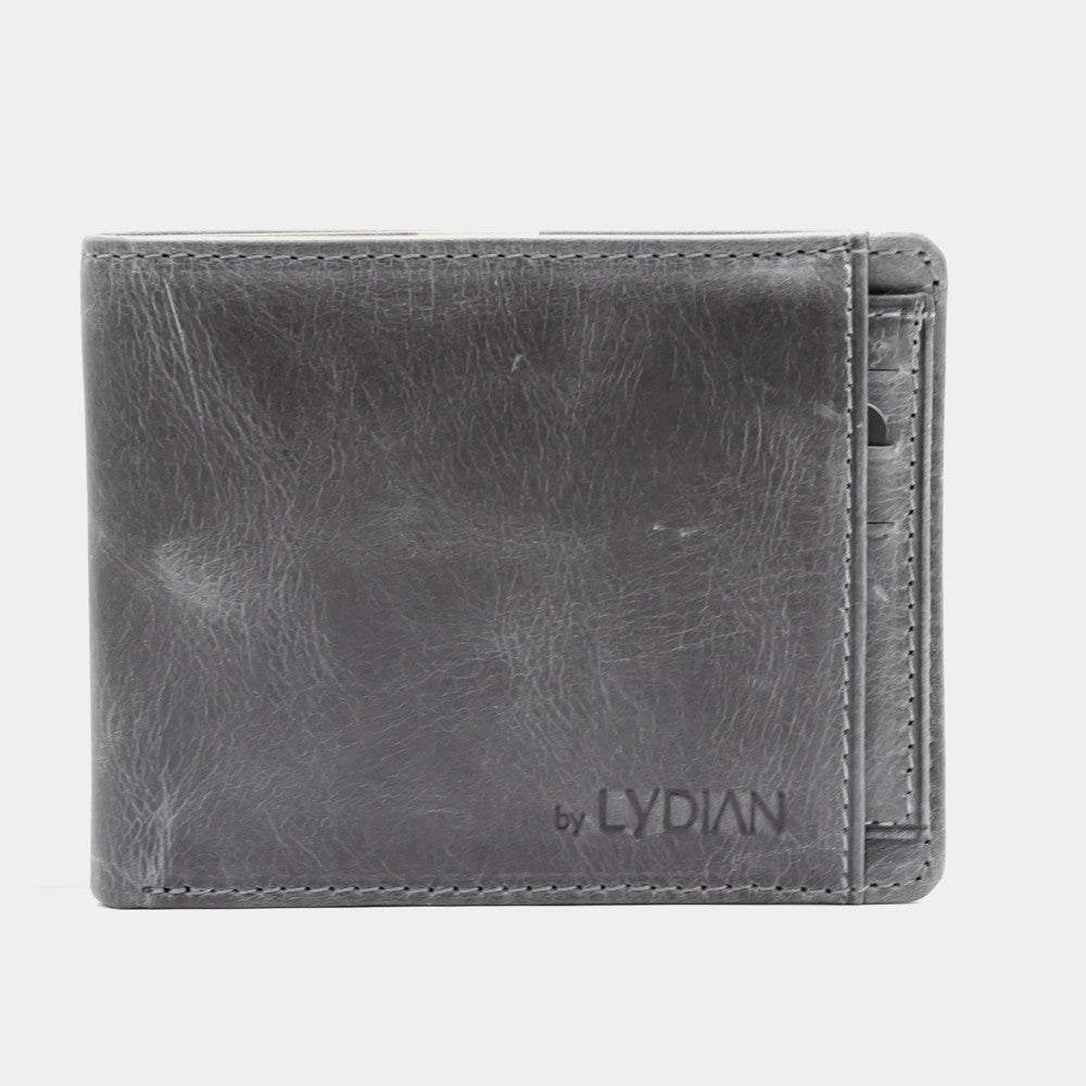 Leder Geldbörse Antic Grey