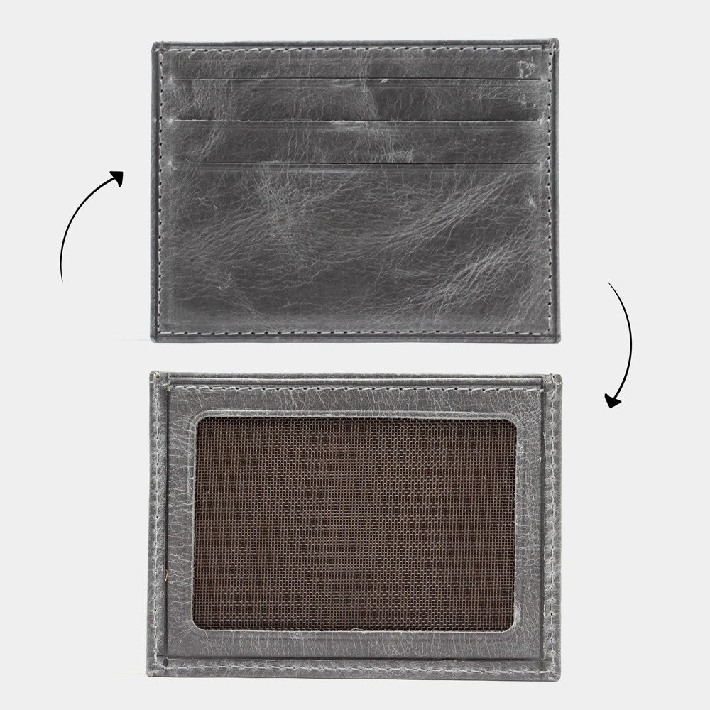 Leder Geldbörse Antic Grey