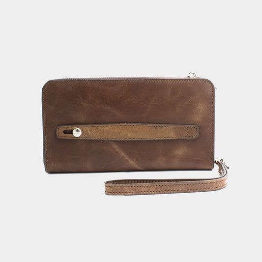 Brown Genuine Leather Phone Wallet & Purse