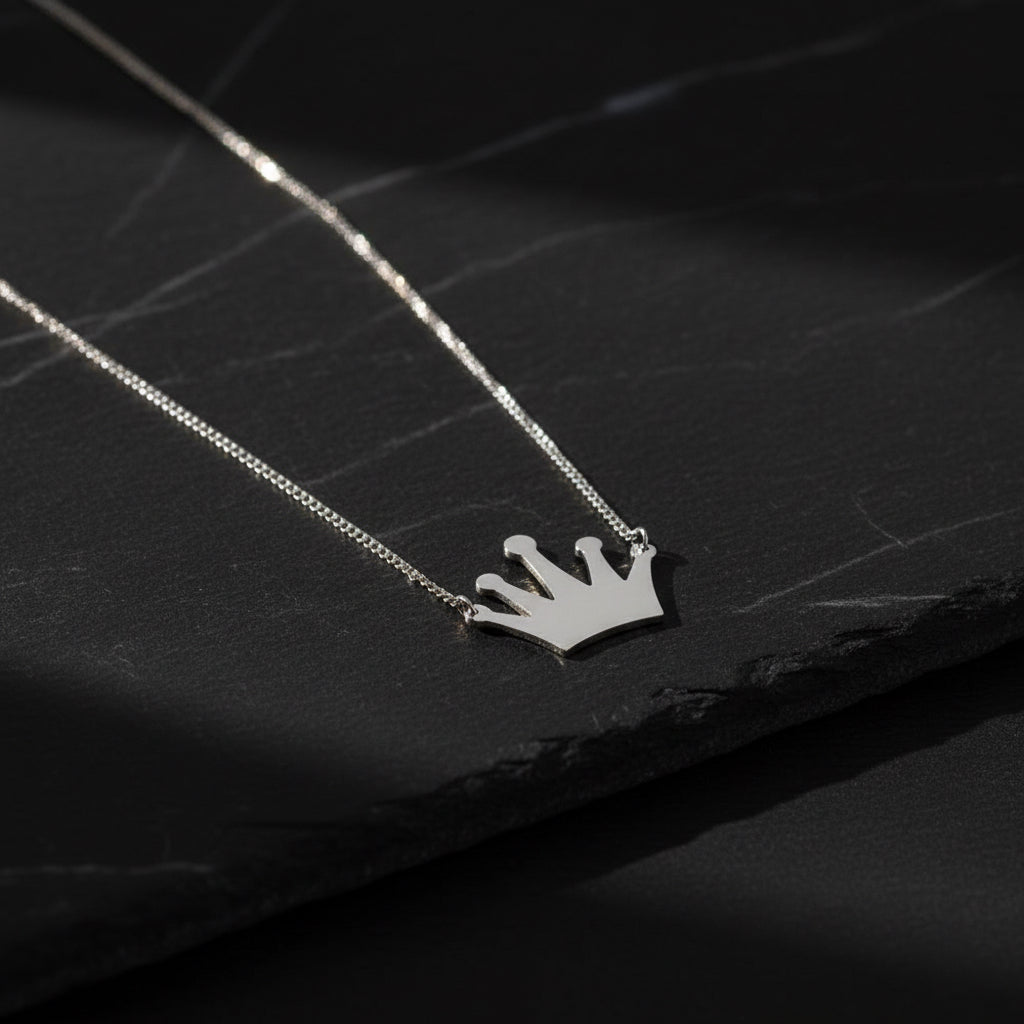 King Crown 925 Collier en argent sterling