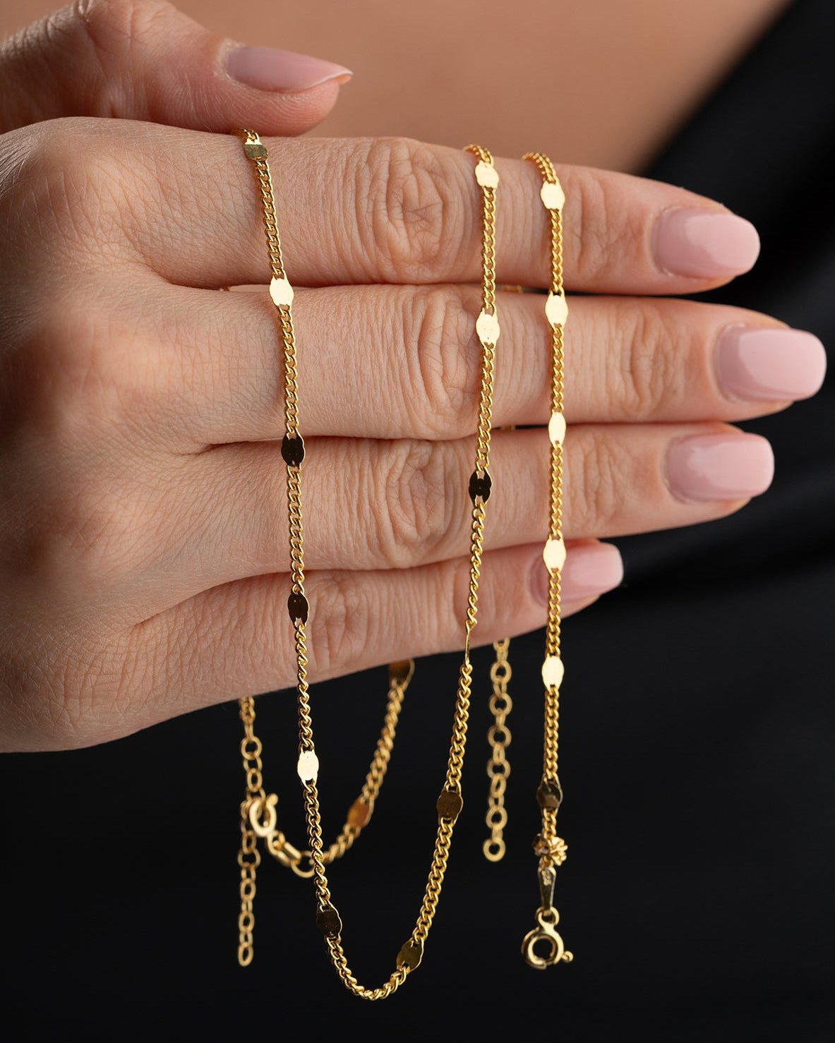 Disc Chain Necklace & Bracelet Set | 925 Sterling Silver