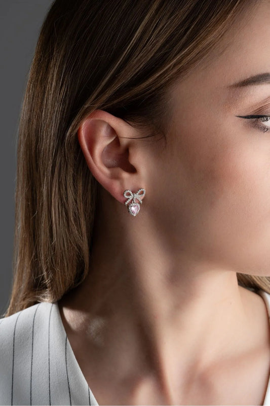 Sweetheart Bow – 925 Ayar Gümüş Küpe