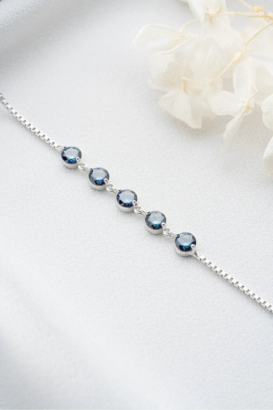 Gece Mavisi 925 Ayar Gümüş Bileklik