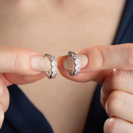 Sweet Hearts - 925 Sterling Silver Earrings