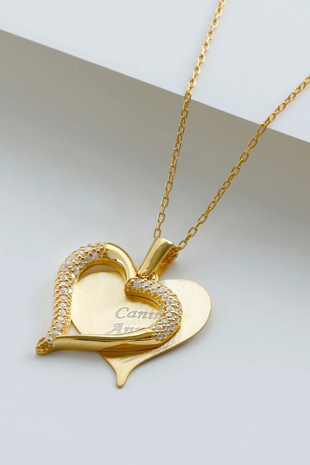 925 Ayar Gümüş Kişiye Özel Isimli Kalpli Kolye