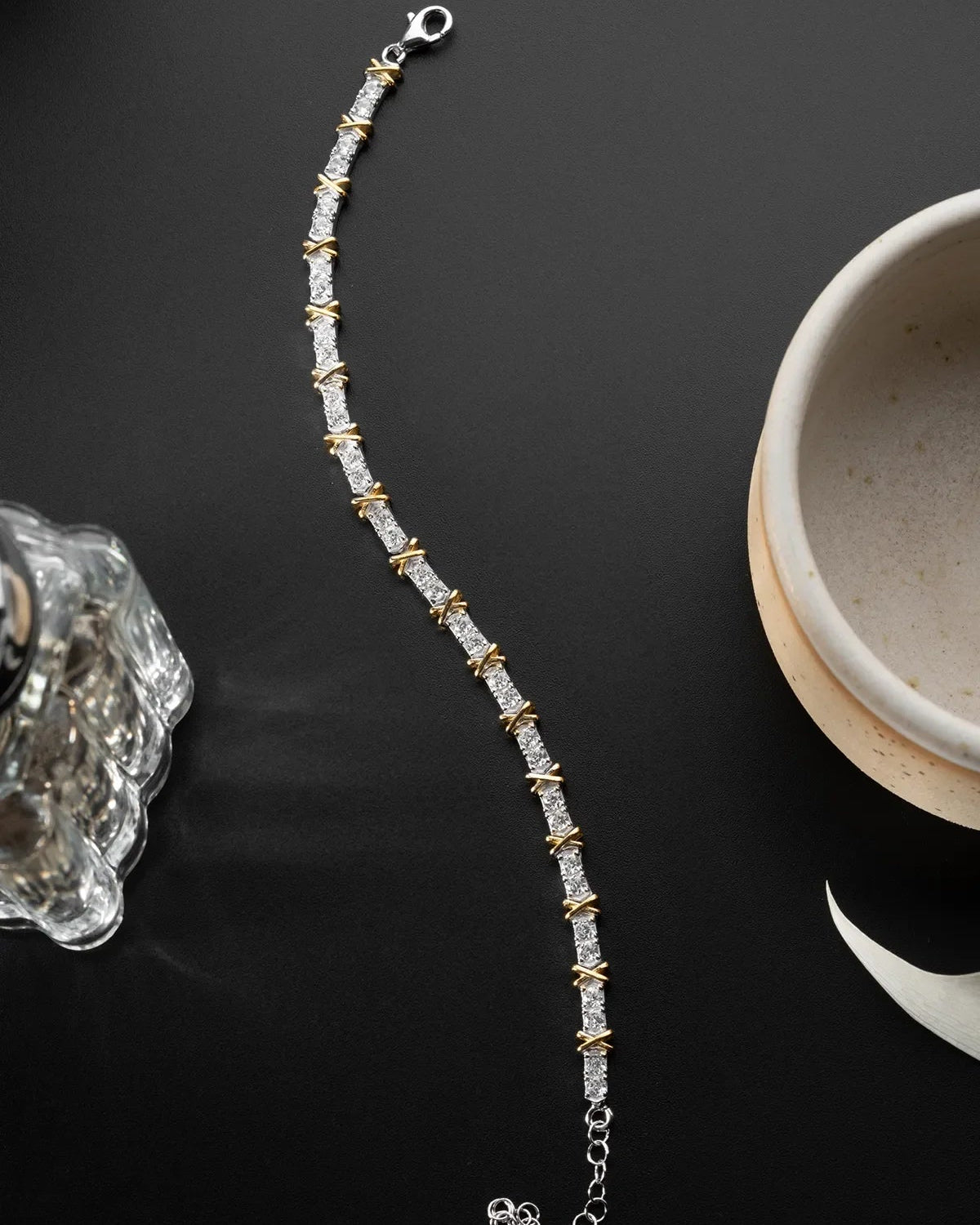 Golden Flow 925 Sterling Silver Bracelet