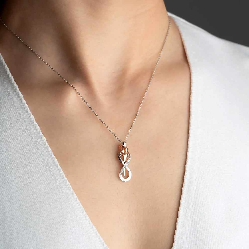 925 Ayar Gümüş Sarılan Çift Kolye