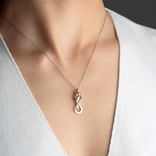 925 sterling silver wrapped double necklace