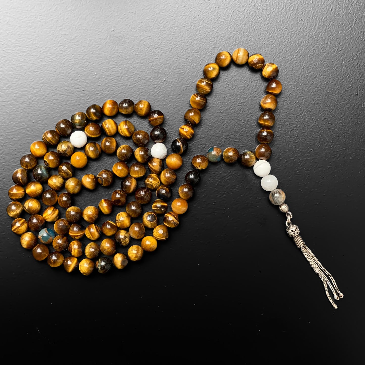 Minaret imameli 99 tiger eyes with stone rosary