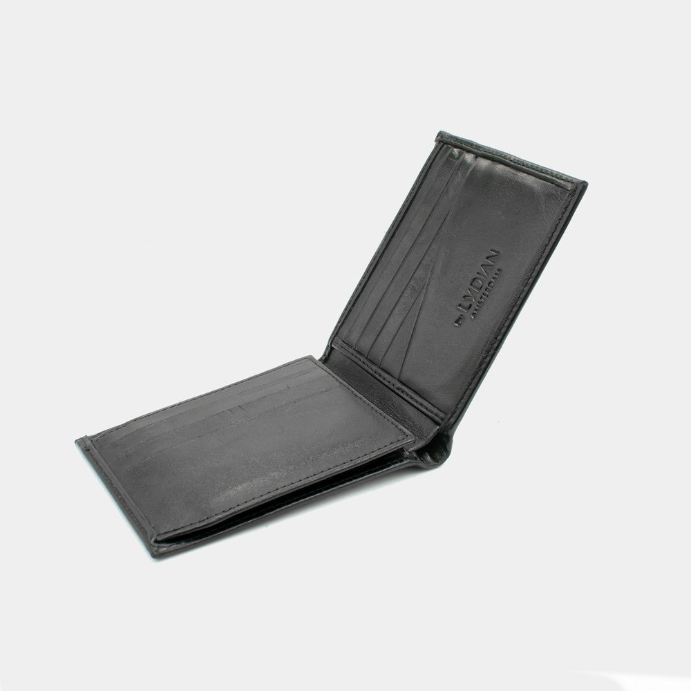 Personalized Black Leather Wallet
