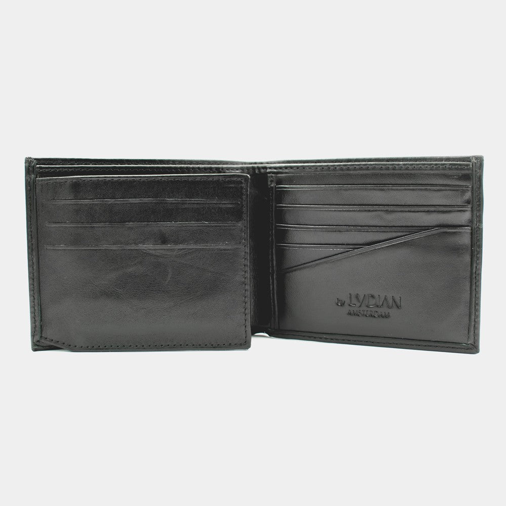 Personalized Black Leather Wallet