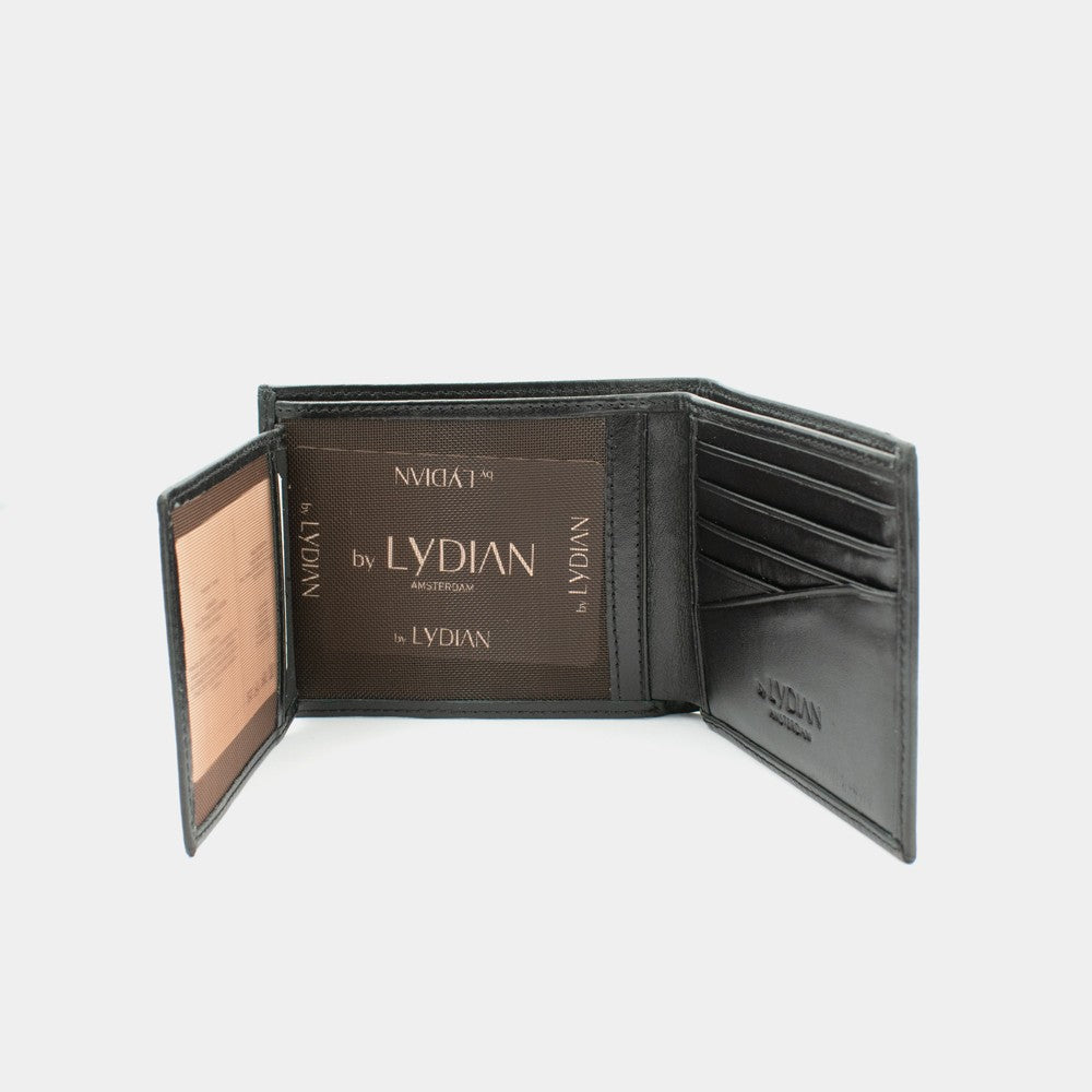 Personalized Black Leather Wallet