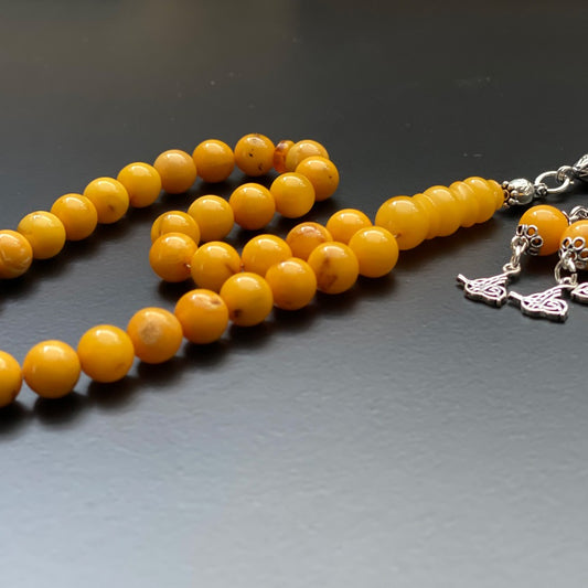 Genuine Damla Kahrbay 8mm Rosary with Silver Tassel