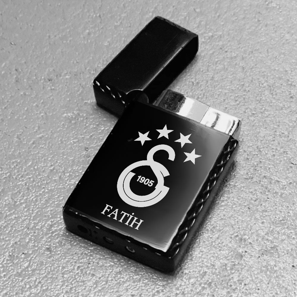 Personalized Leather Wallet Lighter Gift Set