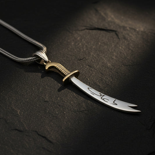 Zülfikar Sword Men's 925 Sterling Silver Necklace