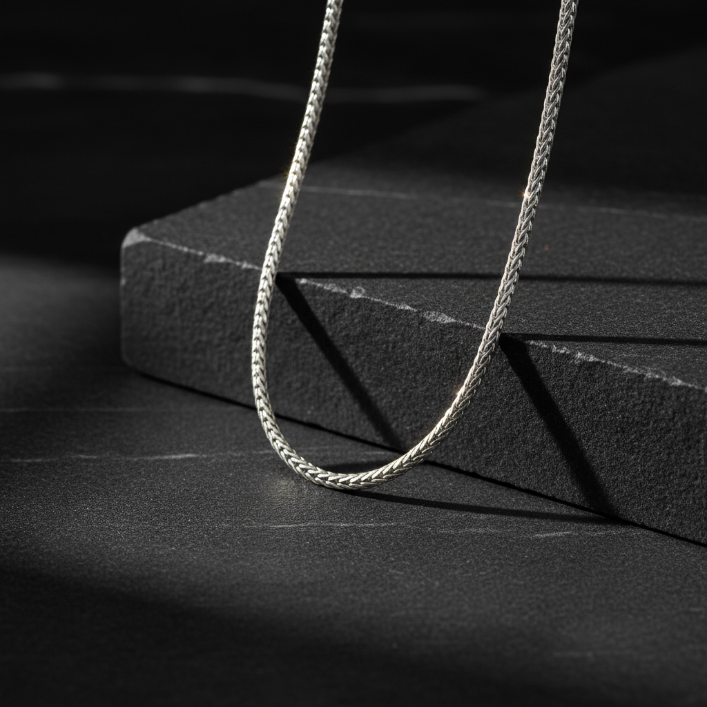 Chaîne de queue Fox 2,5 mm Collier et ensemble de bracelet - 925 argent sterling