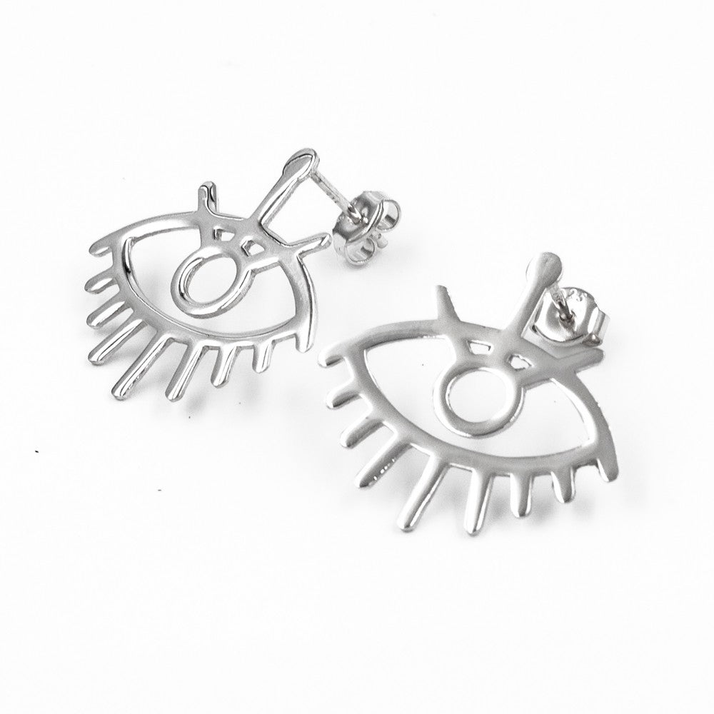 925 Ayar Gümüş Göz Küpe