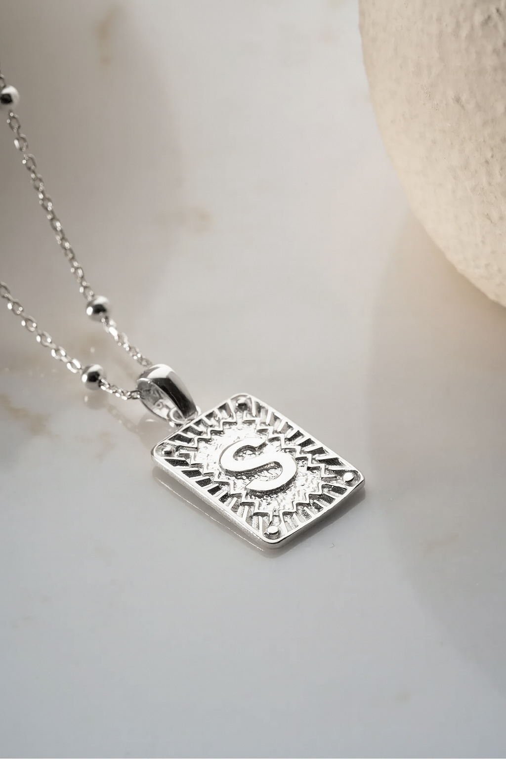 Personalisierte Buchstaben-Halskette – 925er Silber