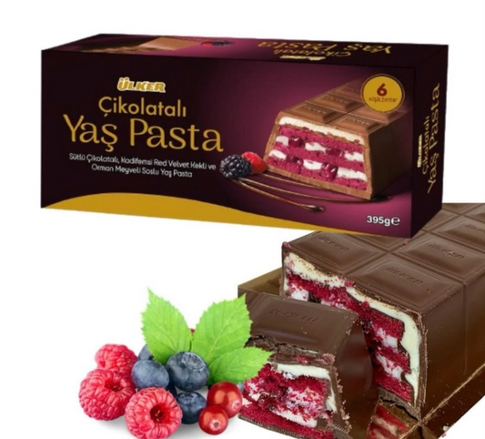 Ülker Çikolatalı Yaş Pasta – Red Velvet Orman Meyveli (395g)