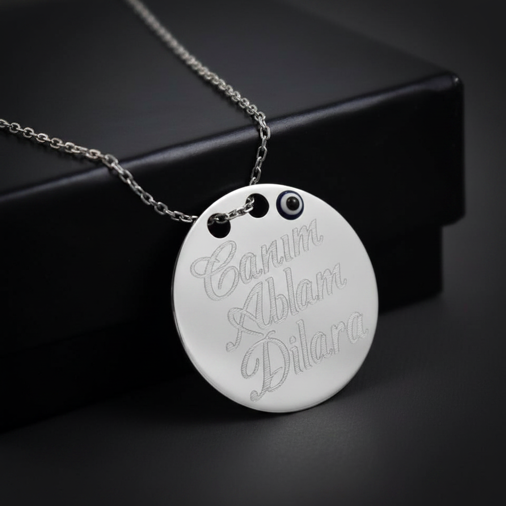 Personalized Evil Eye Name Necklace