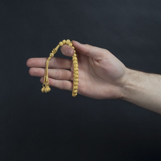 Trabzon Kazaz Altin Kaplama 1000 Ayar Gümüş Tesbih