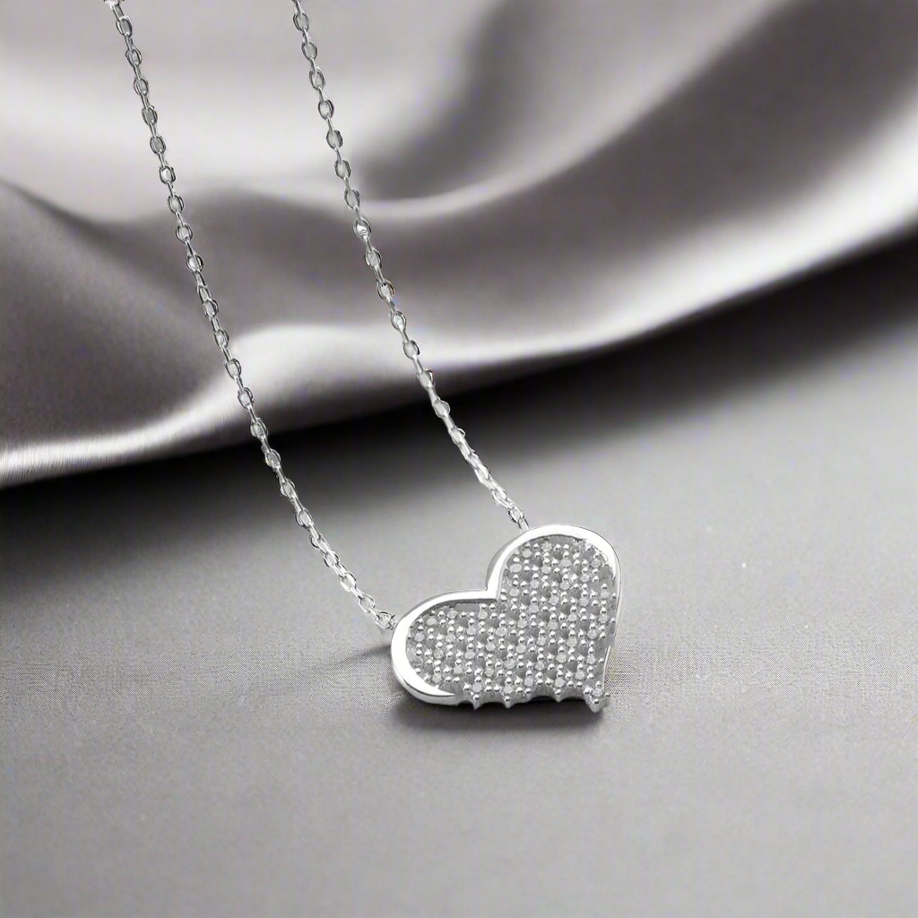 Herz Anhänger mit Zirkonia – 925er Silber