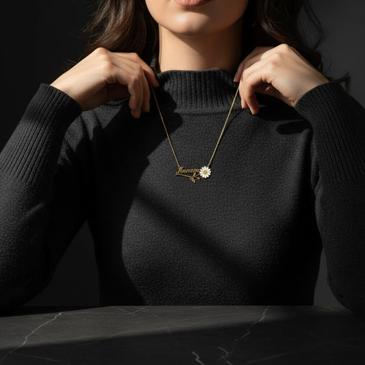 Muttertag Annem Schriftzug Gänseblümchen Halskette