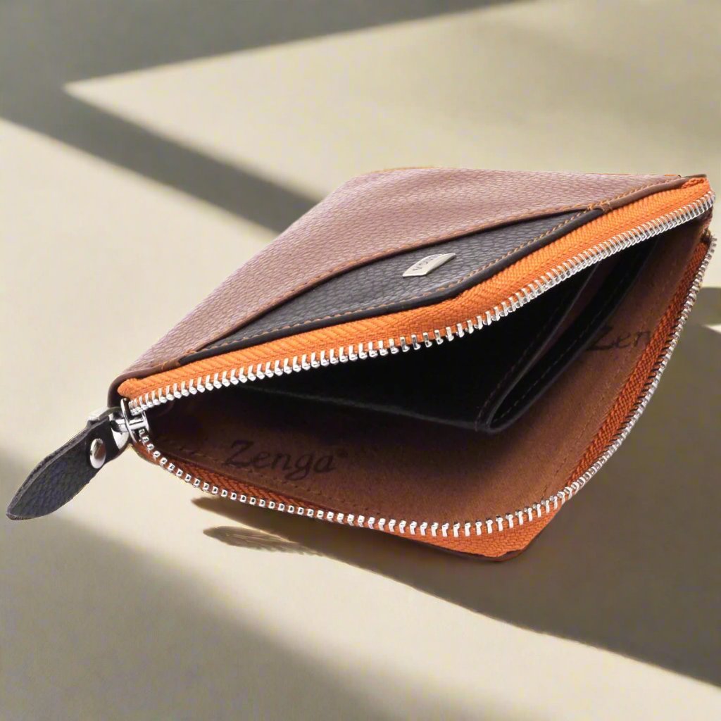 Fermuarli Gercek Deri Cüzdan