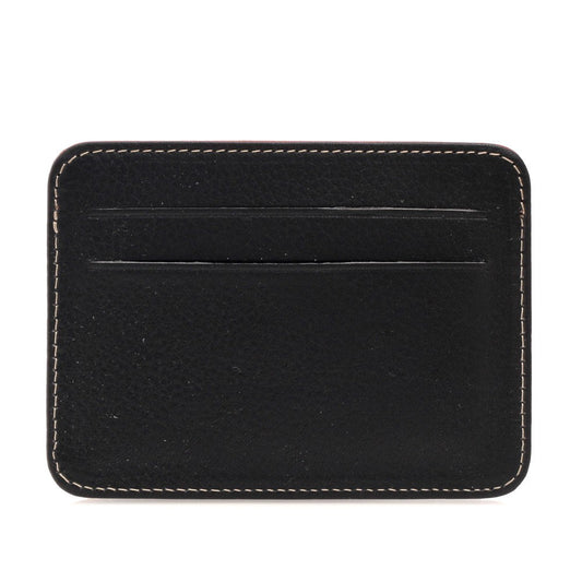 Kişiye Özel İsimli Gercek Kırmızı Siyah Deri Kartvizitlik