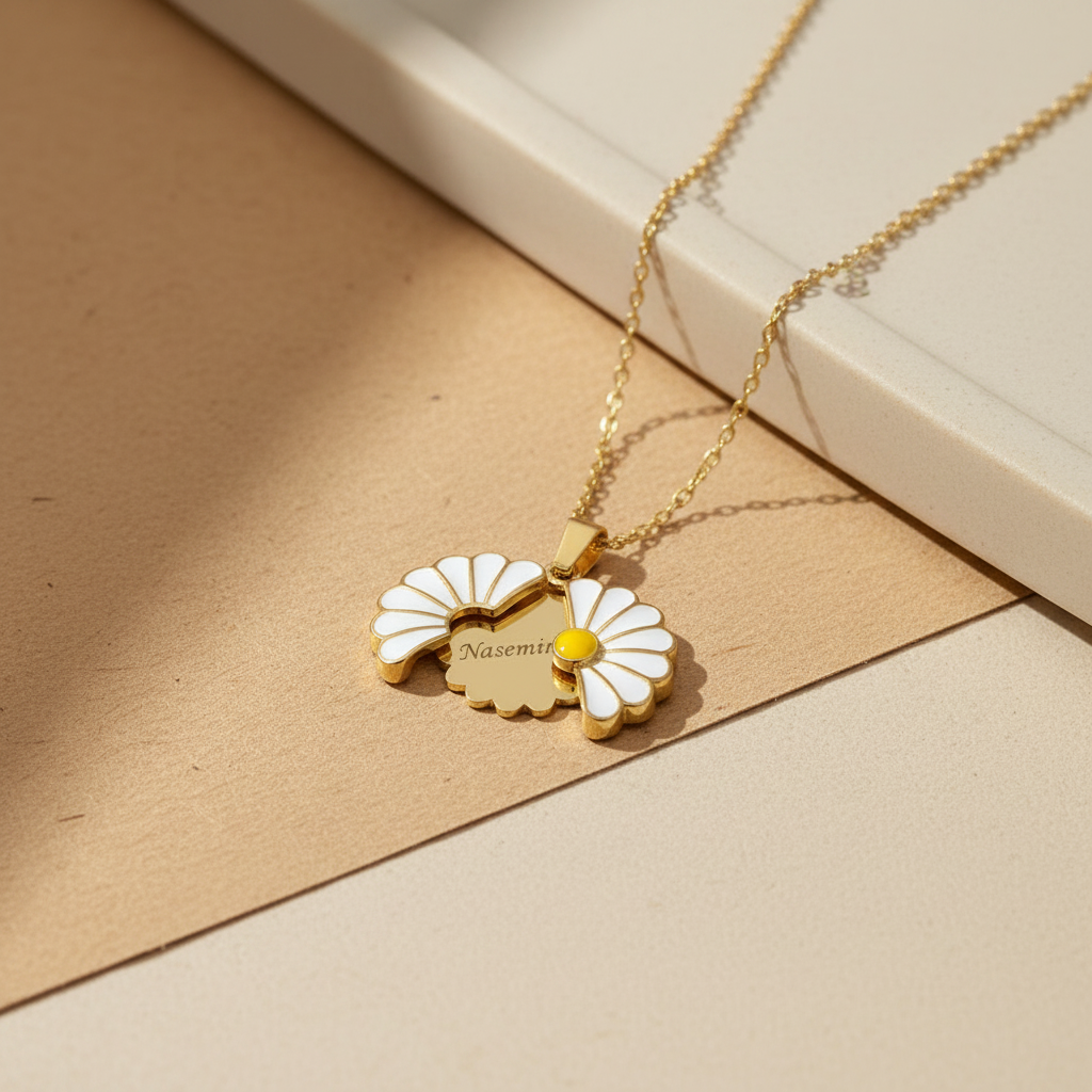 Personalized Daisy Name Necklace
