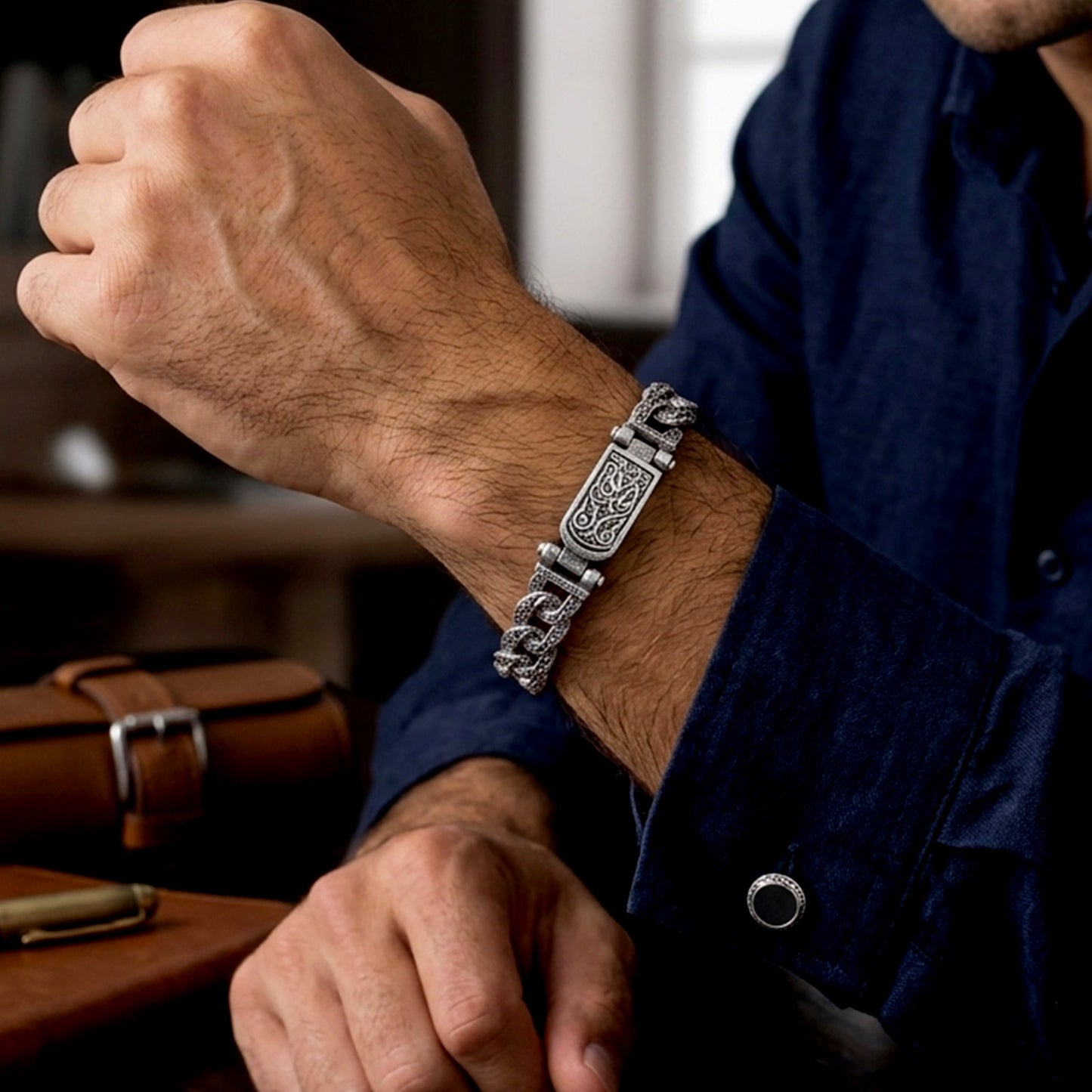 Imperial Link Herrenarmband | 925 Silber