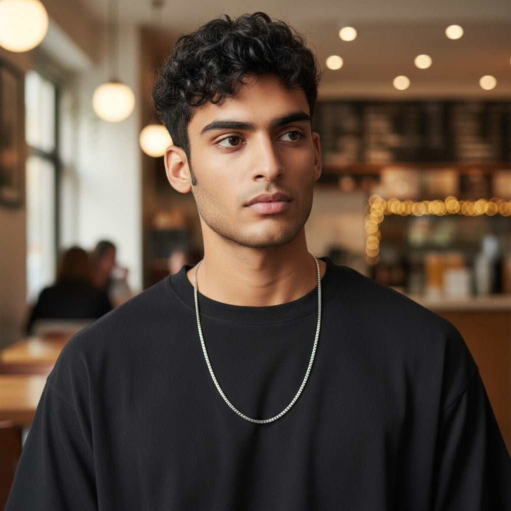 925 Ayar Gümüş Erkek Zincir Kolye (60cm)