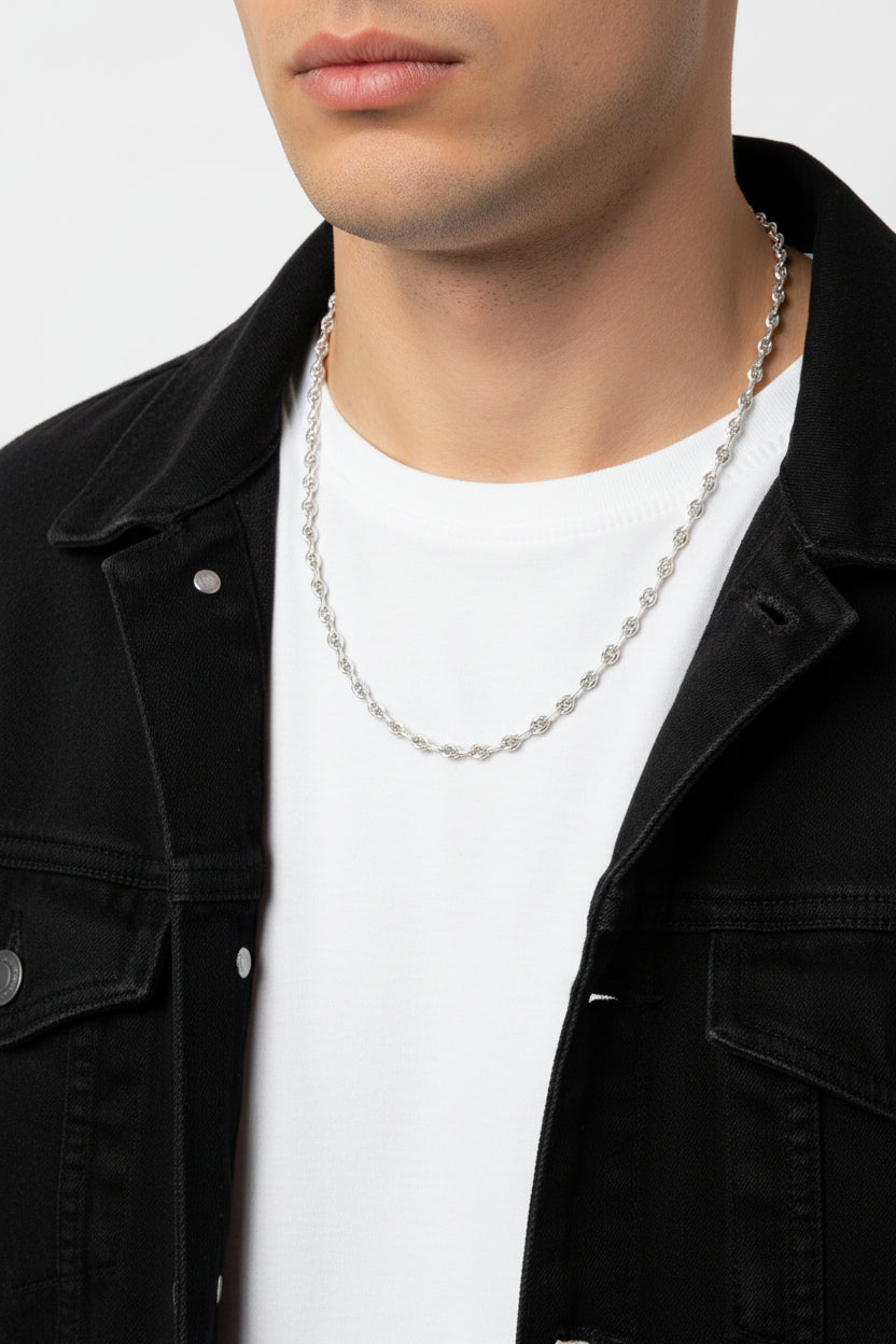 Herrenkette „Matrosenmodell“ aus 925er-Sterlingsilber