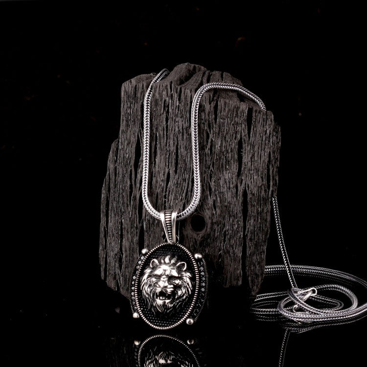 925 Ayar Gümüş Aslan Kolye