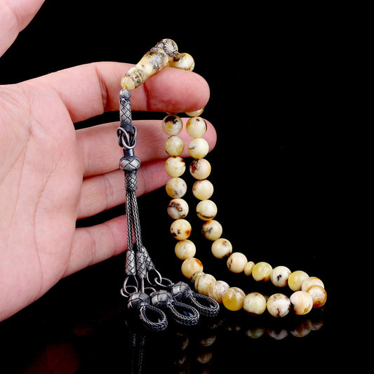 Küre Kesim Damla Kehribar Tesbih Kazaz Püsküllü