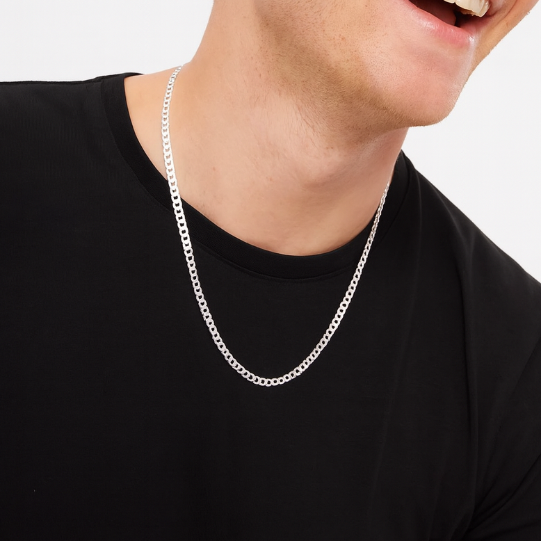 Gurmet Zinciri 4 mm - 925 Ayar Gümüş