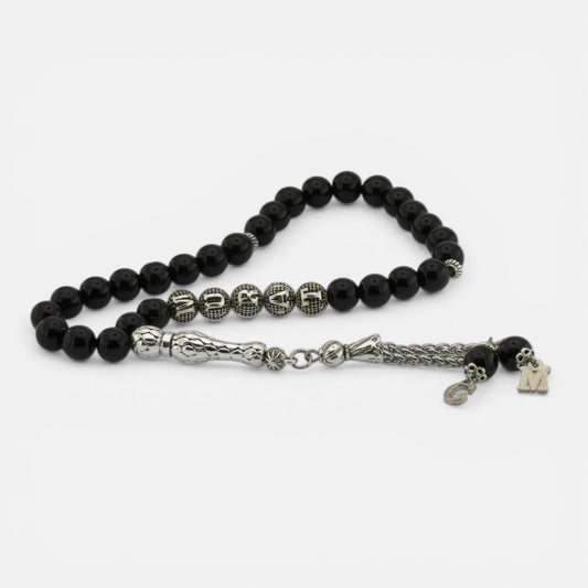 Personalized Tesbih | Onyx Stone | Wooden Box