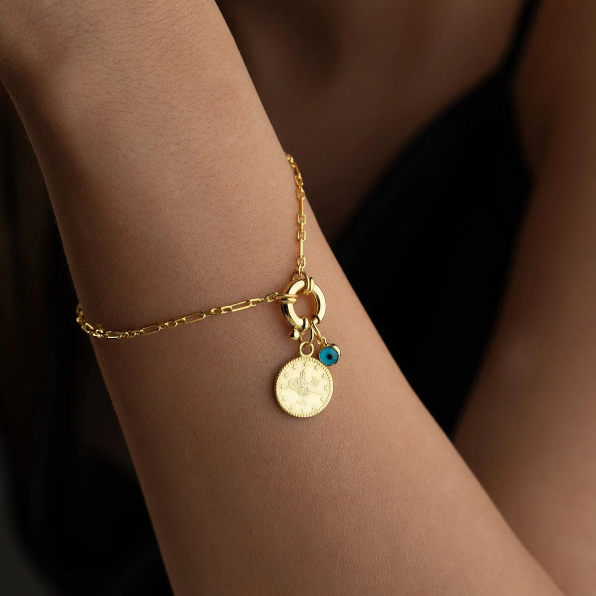 OttomanCharm 925 – Armband mit Reşat-Münze & Nazar