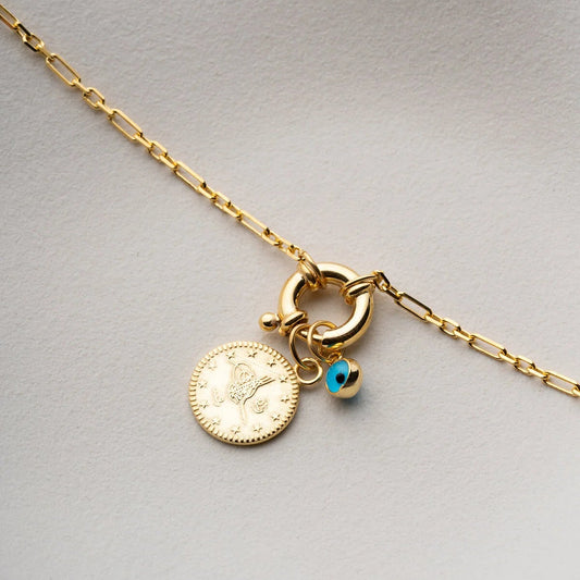 OttomanCharm 925 – Armband mit Reşat-Münze & Nazar