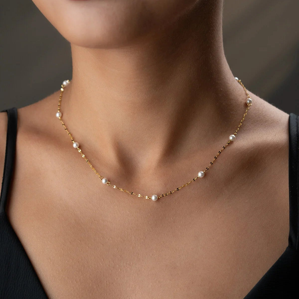 Chaîne de grâce - 925 Collier de perles en argent sterling