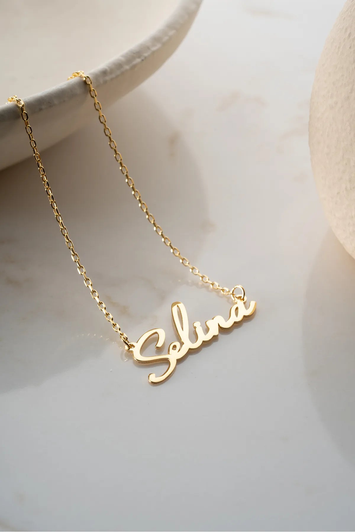 925 Sterling Silber Namenskette für Damen