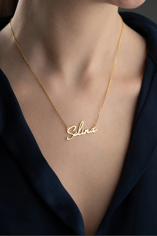 925 Sterling Silber Namenskette für Damen