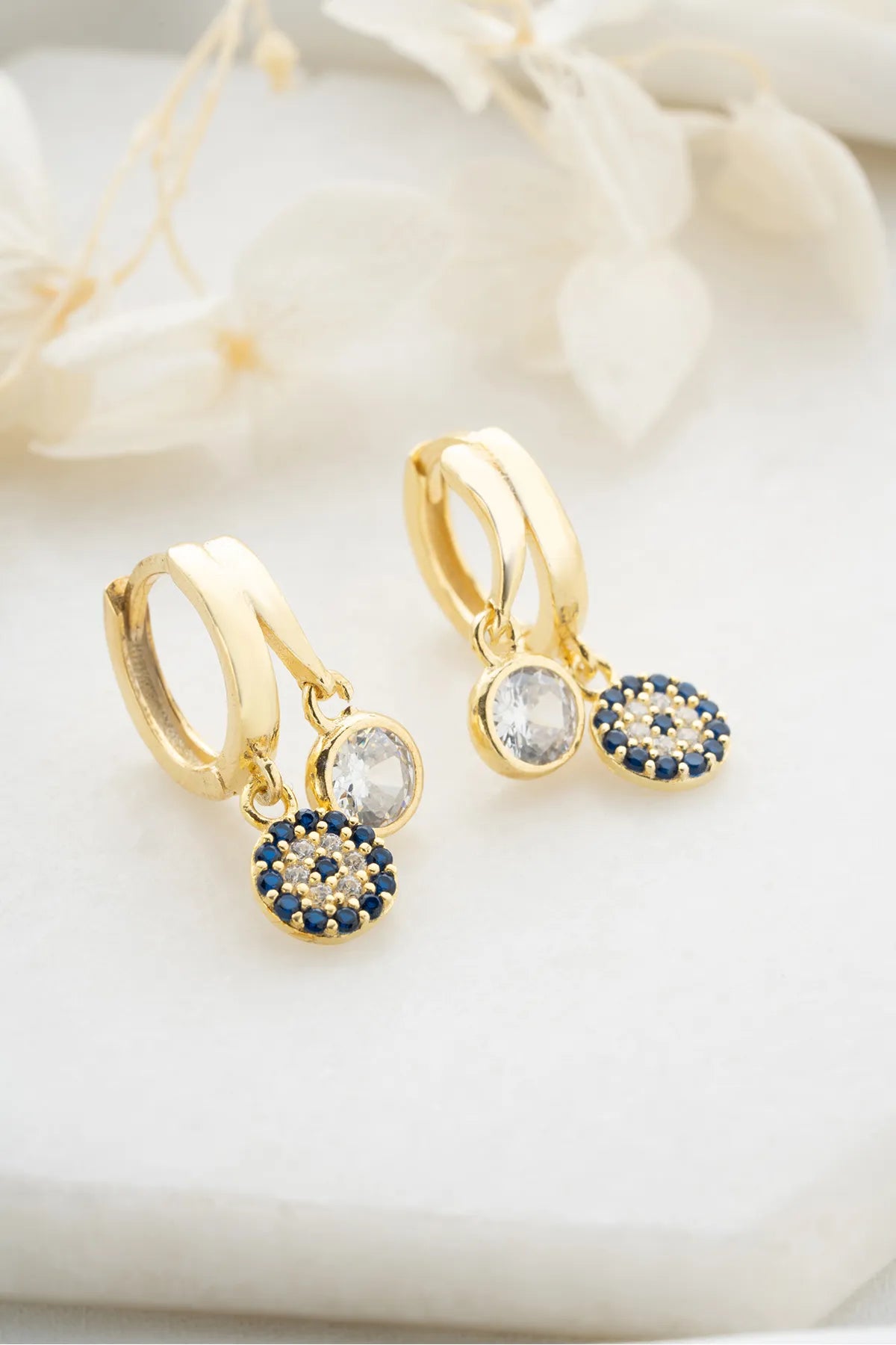 925 boucles d'oreilles pour les yeux en argent sterling