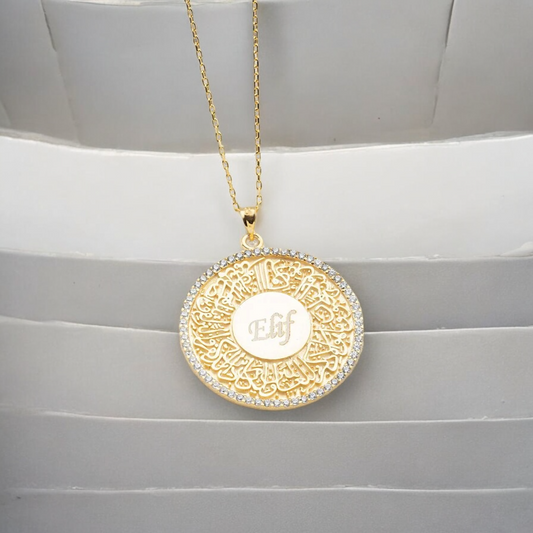 925er Sterlingsilber Personalisierte Nazar-Dua-Halskette